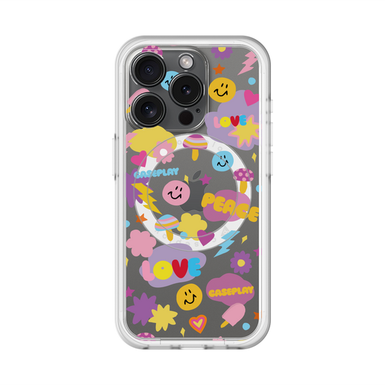 スリムプロテクションプレミアムケース with MagSafe［ オリジナル - LOVE & PEACE ］