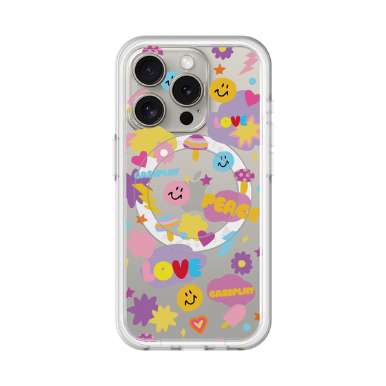 スリムプロテクションプレミアムケース with MagSafe［ オリジナル - LOVE & PEACE ］