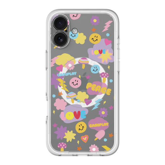 スリムプロテクションプレミアムケース with MagSafe［ オリジナル - LOVE & PEACE ］
