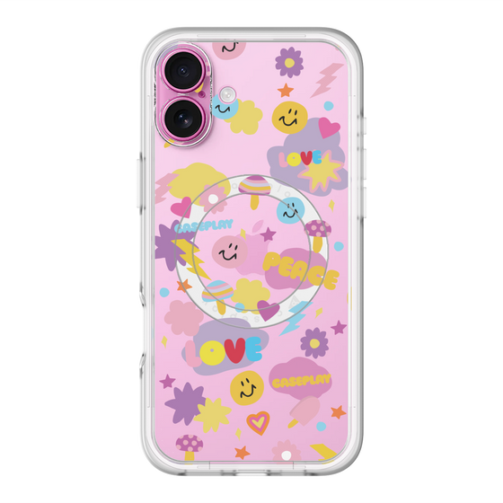 スリムプロテクションプレミアムケース with MagSafe［ オリジナル - LOVE & PEACE ］
