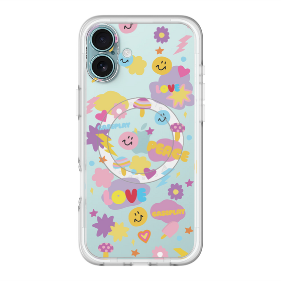 スリムプロテクションプレミアムケース with MagSafe［ オリジナル - LOVE & PEACE ］