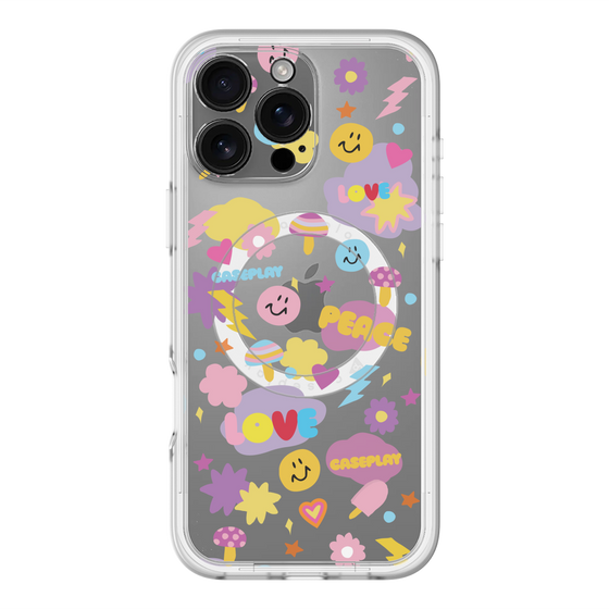 スリムプロテクションプレミアムケース with MagSafe［ オリジナル - LOVE & PEACE ］