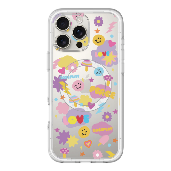 スリムプロテクションプレミアムケース with MagSafe［ オリジナル - LOVE & PEACE ］