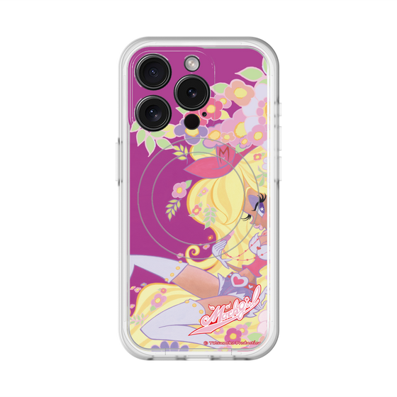 スリムプロテクションプレミアムケース with MagSafe［ マッハガール - 花とリップ ］