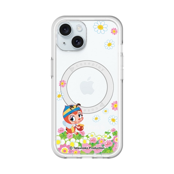 スリムプロテクションプレミアムケース with MagSafe［ 昆虫物語 みなしごハッチ - 花 ］