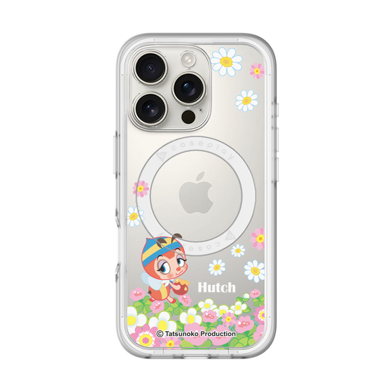 スリムプロテクションプレミアムケース with MagSafe［ 昆虫物語 みなしごハッチ - 花 ］