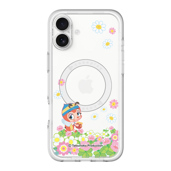 スリムプロテクションプレミアムケース with MagSafe［ 昆虫物語 みなしごハッチ - 花 ］