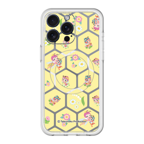 スリムプロテクションプレミアムケース with MagSafe［ 昆虫物語 みなしごハッチ - ハニカム ］