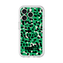 スリムプロテクションプレミアムケース with MagSafe［ ELLEgirl - レオパード - Green ］