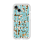 スリムプロテクションプレミアムケース with MagSafe［ ELLEgirl - ミックスロゴ - Pale blue ］
