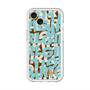 スリムプロテクションプレミアムケース with MagSafe［ ELLEgirl - ミックスロゴ - Pale blue ］