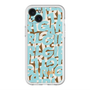 スリムプロテクションプレミアムケース with MagSafe［ ELLEgirl - ミックスロゴ - Pale blue ］