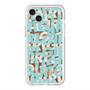 スリムプロテクションプレミアムケース with MagSafe［ ELLEgirl - ミックスロゴ - Pale blue ］