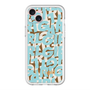 スリムプロテクションプレミアムケース with MagSafe［ ELLEgirl - ミックスロゴ - Pale blue ］