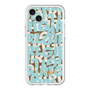スリムプロテクションプレミアムケース with MagSafe［ ELLEgirl - ミックスロゴ - Pale blue ］