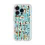スリムプロテクションプレミアムケース with MagSafe［ ELLEgirl - ミックスロゴ - Pale blue ］
