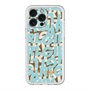 スリムプロテクションプレミアムケース with MagSafe［ ELLEgirl - ミックスロゴ - Pale blue ］