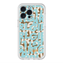 スリムプロテクションプレミアムケース with MagSafe［ ELLEgirl - ミックスロゴ - Pale blue ］