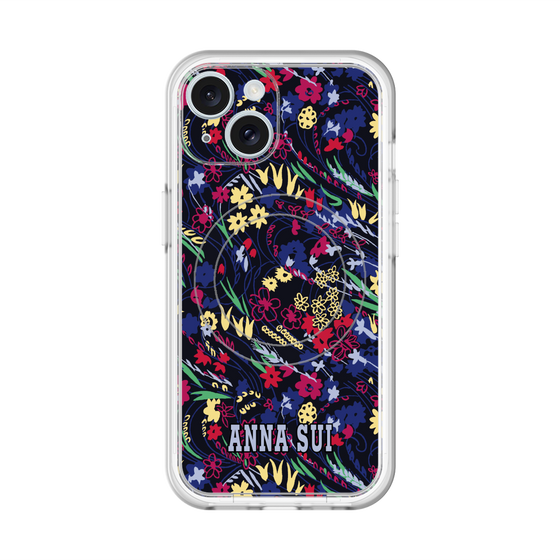 スリムプロテクションプレミアムケース with MagSafe［ ANNA SUI - スワーリングフワラー ］