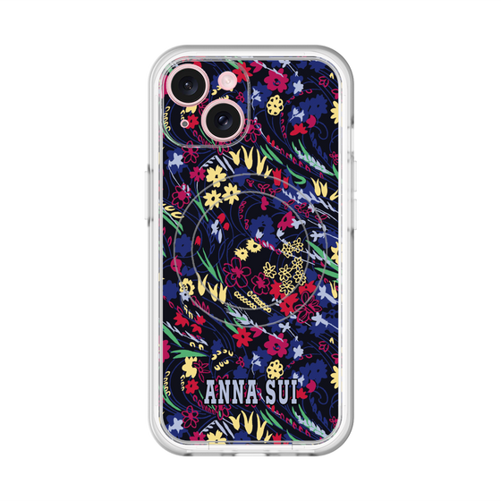 スリムプロテクションプレミアムケース with MagSafe［ ANNA SUI - スワーリングフワラー ］