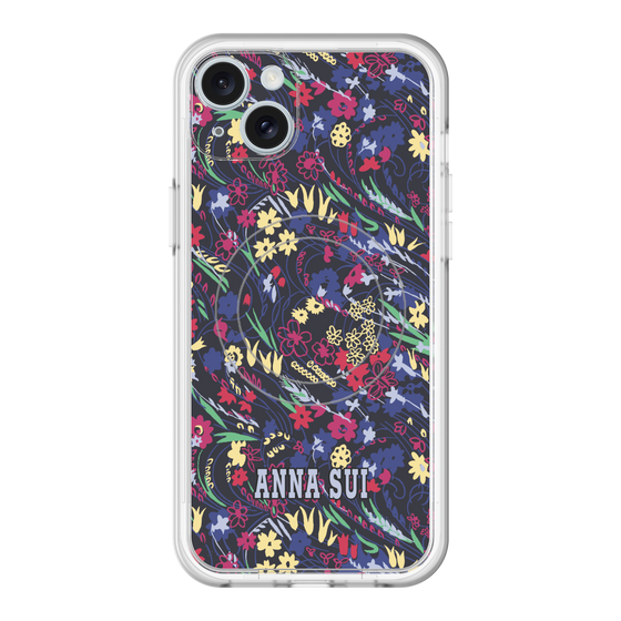 スリムプロテクションプレミアムケース with MagSafe［ ANNA SUI - スワーリングフワラー ］