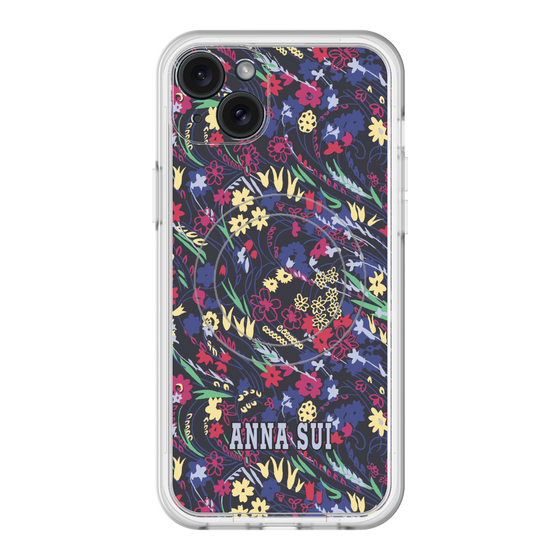 スリムプロテクションプレミアムケース with MagSafe［ ANNA SUI - スワーリングフワラー ］