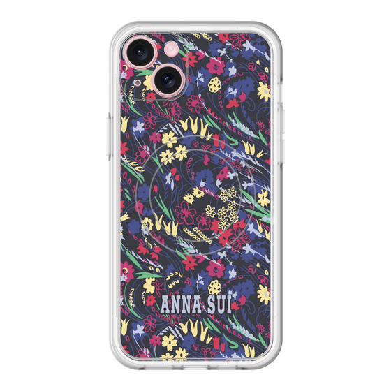 スリムプロテクションプレミアムケース with MagSafe［ ANNA SUI - スワーリングフワラー ］
