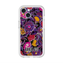 スリムプロテクションプレミアムケース with MagSafe［ ANNA SUI - ガーデンフワラー - マゼンタ ］
