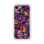 スリムプロテクションプレミアムケース with MagSafe［ ANNA SUI - ガーデンフワラー - マゼンタ ］