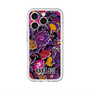 スリムプロテクションプレミアムケース with MagSafe［ ANNA SUI - ガーデンフワラー - マゼンタ ］