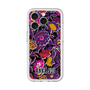 スリムプロテクションプレミアムケース with MagSafe［ ANNA SUI - ガーデンフワラー - マゼンタ ］