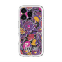 スリムプロテクションプレミアムケース with MagSafe［ ANNA SUI - ガーデンフワラー - マゼンタ ］
