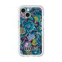 スリムプロテクションプレミアムケース with MagSafe［ ANNA SUI - ガーデンフワラー - シアン ］