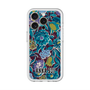 スリムプロテクションプレミアムケース with MagSafe［ ANNA SUI - ガーデンフワラー - シアン ］