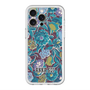 スリムプロテクションプレミアムケース with MagSafe［ ANNA SUI - ガーデンフワラー - シアン ］