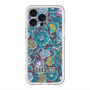 スリムプロテクションプレミアムケース with MagSafe［ ANNA SUI - ガーデンフワラー - シアン ］