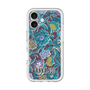 スリムプロテクションプレミアムケース with MagSafe［ ANNA SUI - ガーデンフワラー - シアン ］