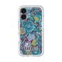 スリムプロテクションプレミアムケース with MagSafe［ ANNA SUI - ガーデンフワラー - シアン ］