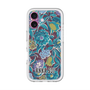 スリムプロテクションプレミアムケース with MagSafe［ ANNA SUI - ガーデンフワラー - シアン ］