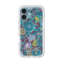 スリムプロテクションプレミアムケース with MagSafe［ ANNA SUI - ガーデンフワラー - シアン ］
