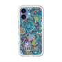 スリムプロテクションプレミアムケース with MagSafe［ ANNA SUI - ガーデンフワラー - シアン ］