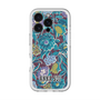 スリムプロテクションプレミアムケース with MagSafe［ ANNA SUI - ガーデンフワラー - シアン ］