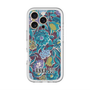 スリムプロテクションプレミアムケース with MagSafe［ ANNA SUI - ガーデンフワラー - シアン ］