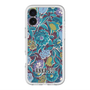 スリムプロテクションプレミアムケース with MagSafe［ ANNA SUI - ガーデンフワラー - シアン ］
