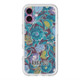 スリムプロテクションプレミアムケース with MagSafe［ ANNA SUI - ガーデンフワラー - シアン ］