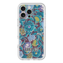 スリムプロテクションプレミアムケース with MagSafe［ ANNA SUI - ガーデンフワラー - シアン ］