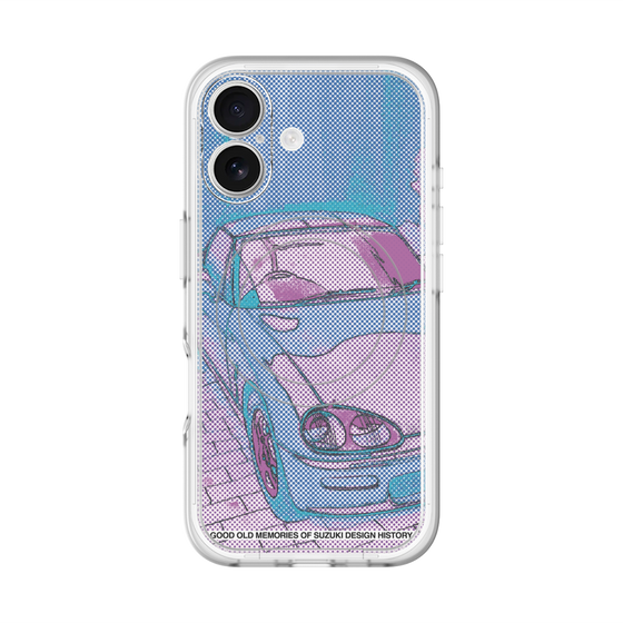 スリムプロテクションプレミアムケース with MagSafe［ CAPPUCCINO Halftone - Purple ］
