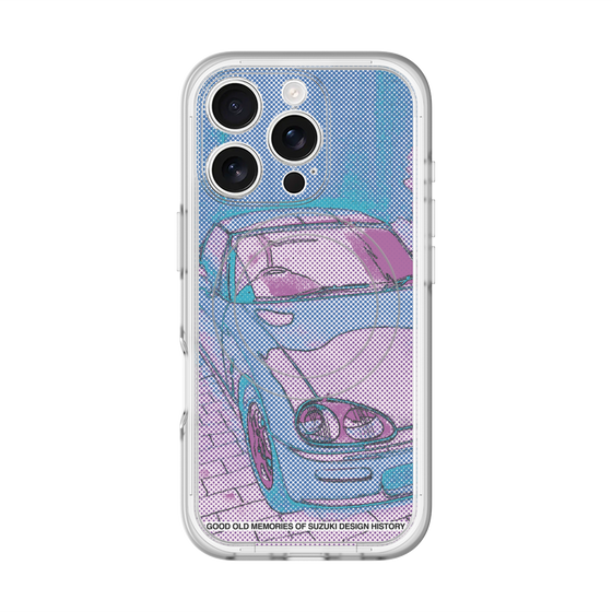 スリムプロテクションプレミアムケース with MagSafe［ CAPPUCCINO Halftone - Purple ］