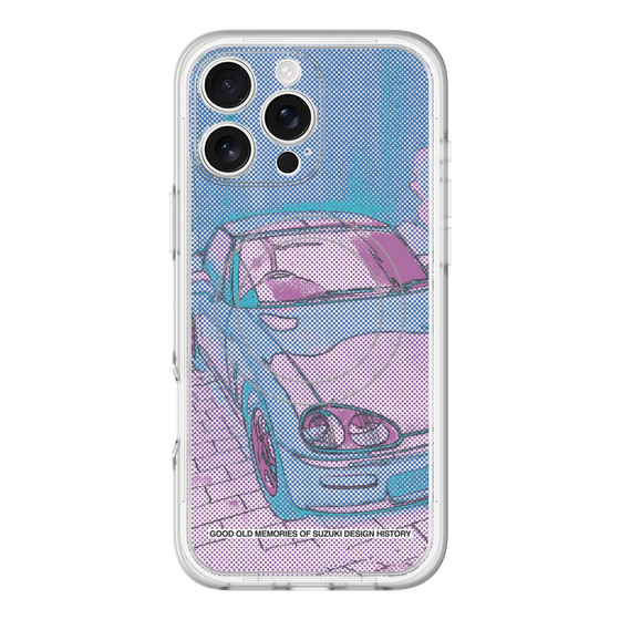 スリムプロテクションプレミアムケース with MagSafe［ CAPPUCCINO Halftone - Purple ］