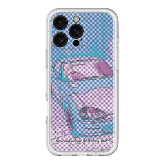 スリムプロテクションプレミアムケース with MagSafe［ CAPPUCCINO Halftone - Purple ］
